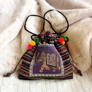 🐘 BOHO Elephant Drawstring Bag 🐘